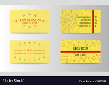 Business card design with logo vector image