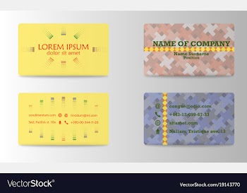 Business card design with logo vector image