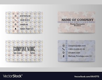 Business card design with logo vector image