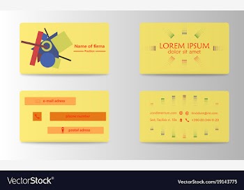 Business card design with logo vector image