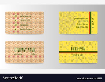 Business card design with logo vector image