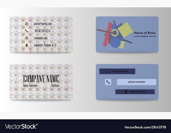 Business card design with logo vector image