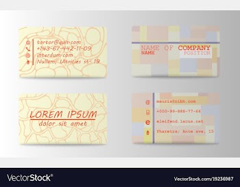 Business card elegant design vector image