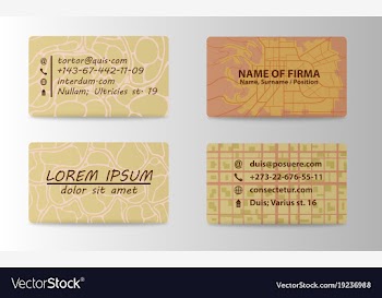 Business card elegant design vector image