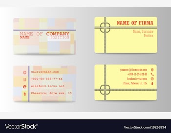 Business card elegant design vector image