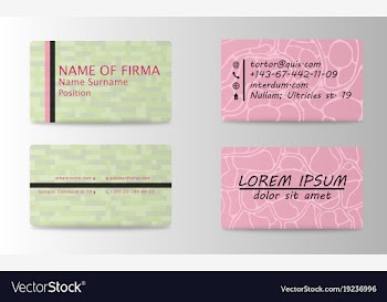 Business card elegant design vector image