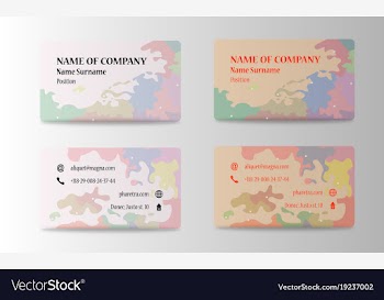 Business card elegant design vector image