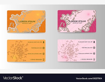 Business card elegant design vector image
