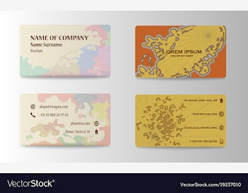 Business card elegant design vector image