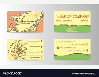 Business card elegant design vector image