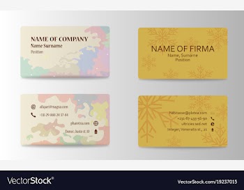 Business card elegant design vector image