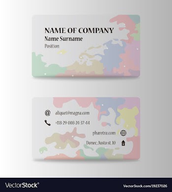 Business card elegant design vector image