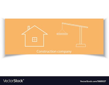 Business card for construction company vector image