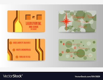 Business card for print vector image