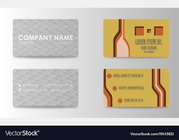 Business card for print vector image