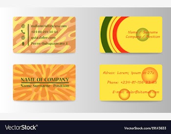 Business card for print vector image