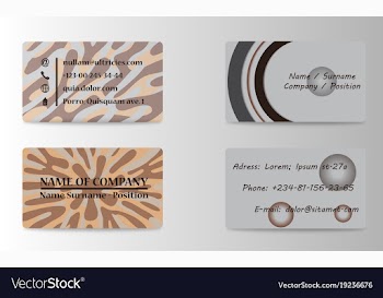 Business card for print vector image