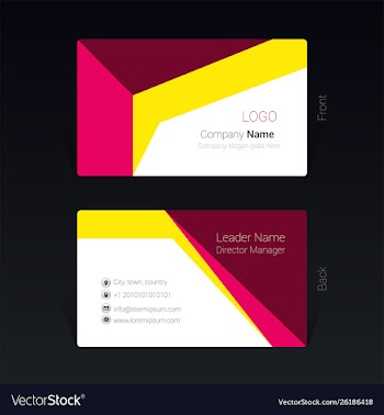 Business card geometric design concept vector image