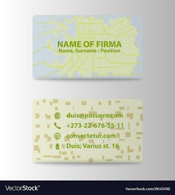 Business card ideas for designers and web design vector image