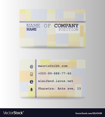 Business card ideas for designers and web design vector image