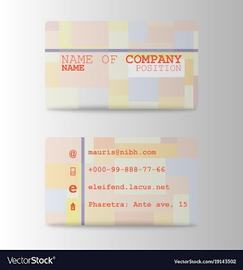 Business card ideas for designers and web design vector image