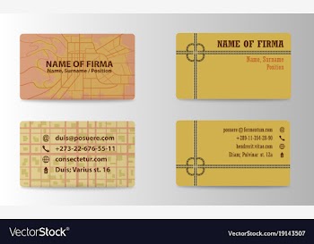 Business card ideas for designers and web design vector image