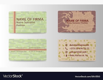 Business card ideas for designers and web design vector image