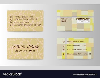 Business card ideas for designers and web design vector image