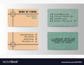 Business card ideas for designers and web design vector image