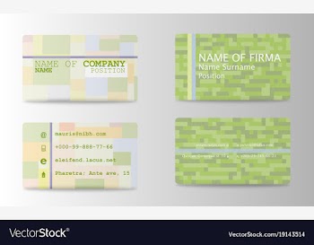 Business card ideas for designers and web design vector image