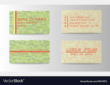 Business card ideas for designers and web design vector image