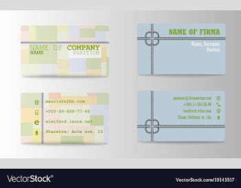 Business card ideas for designers and web design vector image