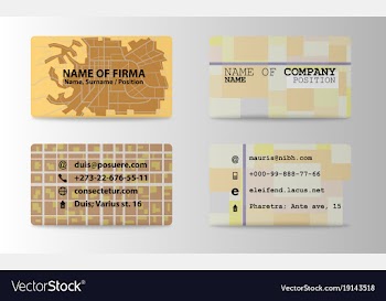 Business card ideas for designers and web design vector image