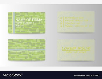 Business card ideas for designers and web design vector image