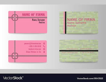 Business card ideas for designers and web design vector image