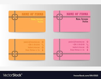 Business card ideas for designers and web design vector image