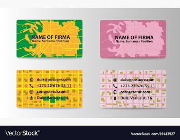 Business card ideas for designers and web design vector image