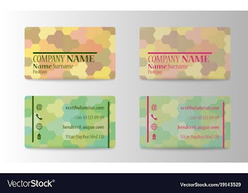 Business card ideas for designers and web design vector image