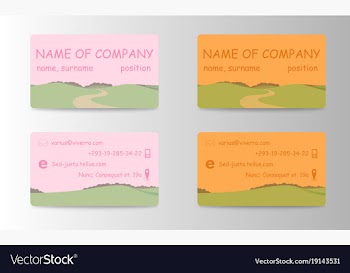 Business card ideas for designers and web design vector image