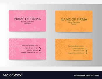 Business card ideas for designers and web design vector image