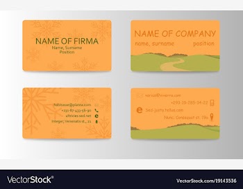 Business card ideas for designers and web design vector image