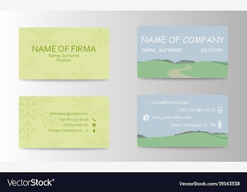 Business card ideas for designers and web design vector image