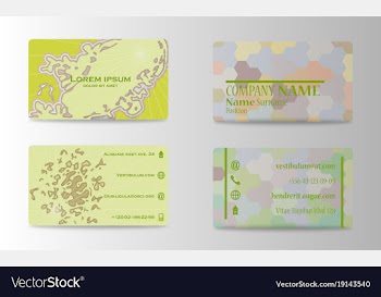 Business card ideas for designers and web design vector image