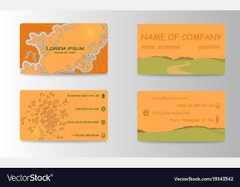 Business card ideas for designers and web design vector image