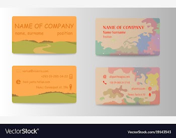 Business card ideas for designers and web design vector image