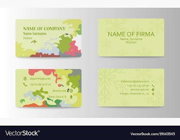 Business card ideas for designers and web design vector image