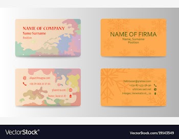 Business card ideas for designers and web design vector image