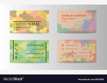 Business card ideas for designers and web design vector image
