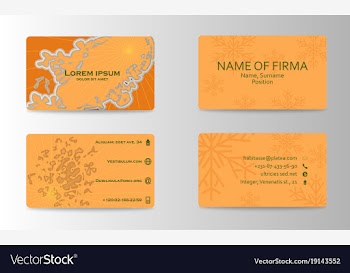 Business card ideas for designers and web design vector image