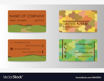 Business card ideas for designers and web design vector image